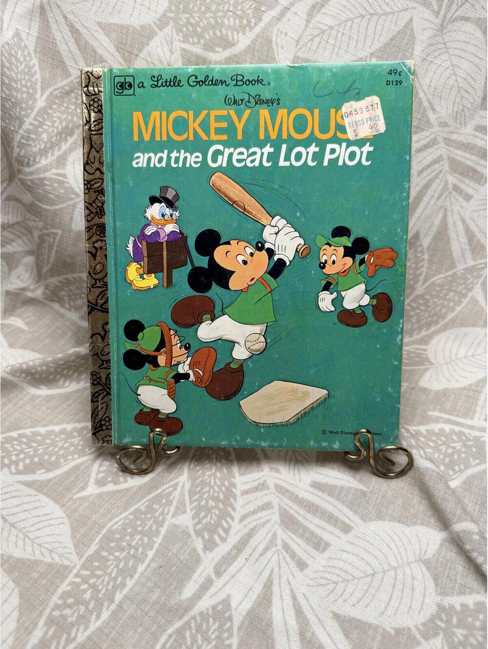 Vintage 1976 Little Golden Book Mickey Mouse and the Great Lot Plot D129